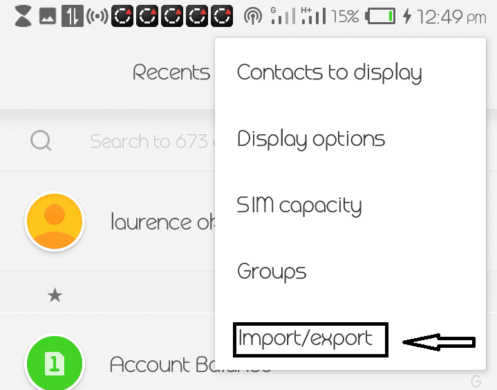 g contacts setup