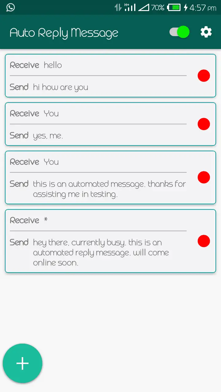 GBWhatsApp Auto Reply