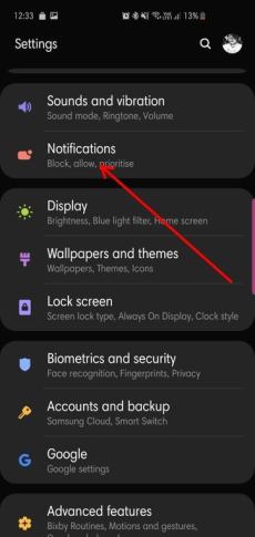 Samsung Galaxy No Notification Sound Error