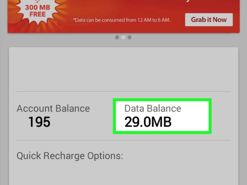 Data Balance on Airtel