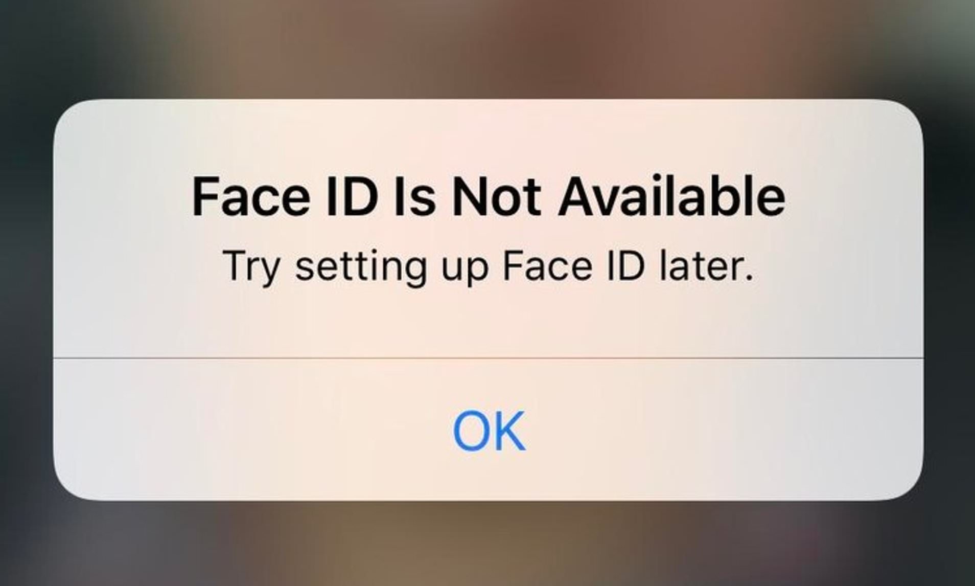Face ID Not Working