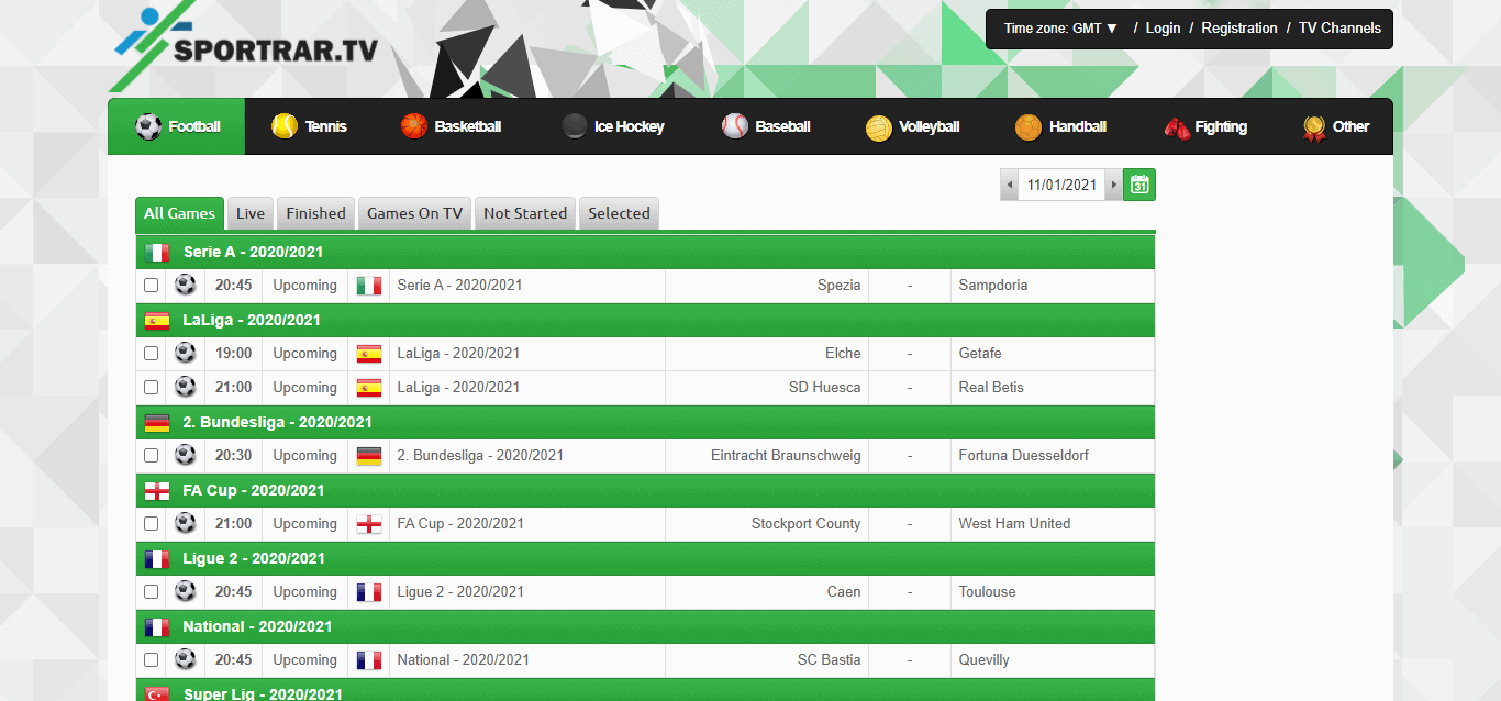 sportrar Free Sports Streaming Sites